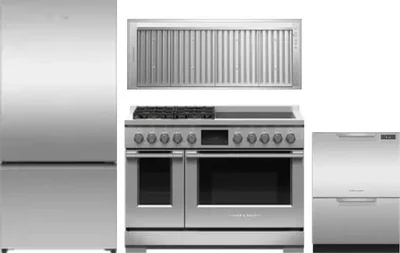 4 Piece Package Includes Refrigerator, Range, Hood And Dishwasher